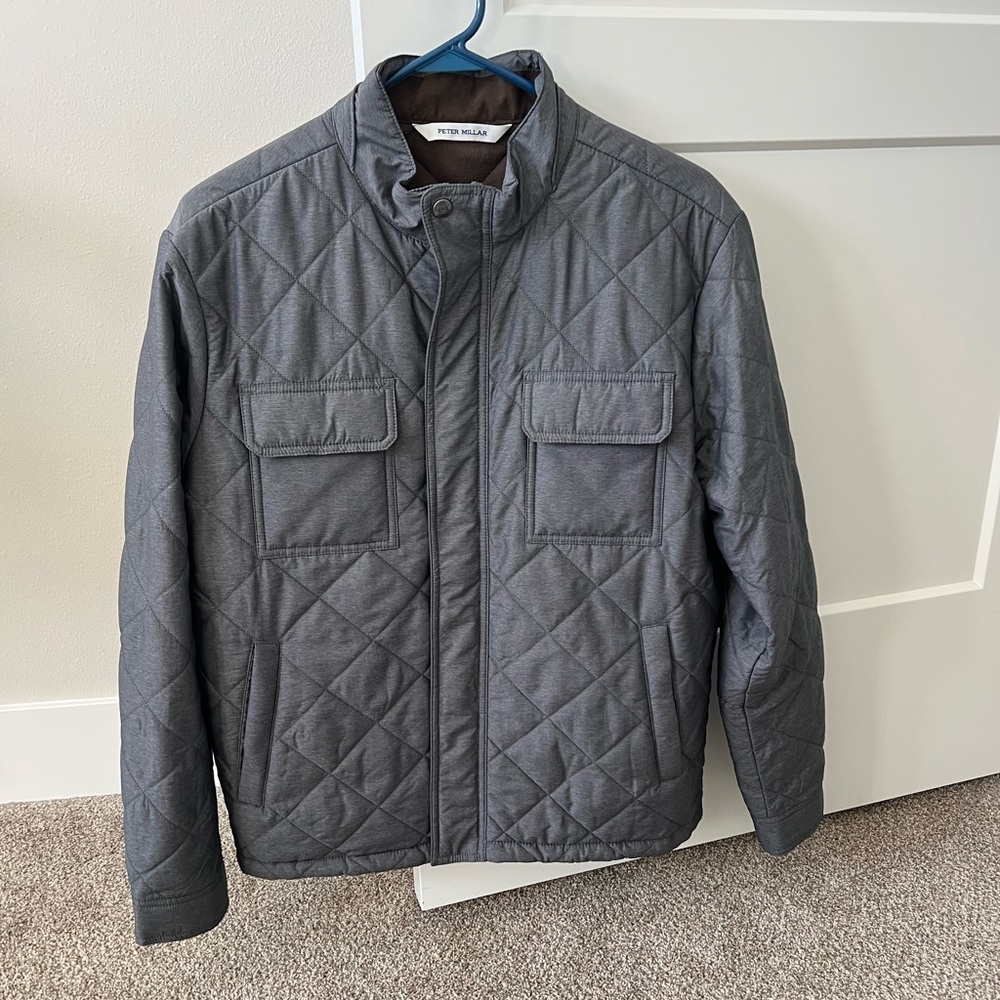 Peter Millar Men's Norfolk Quilted Full Zip Bomber Jacket